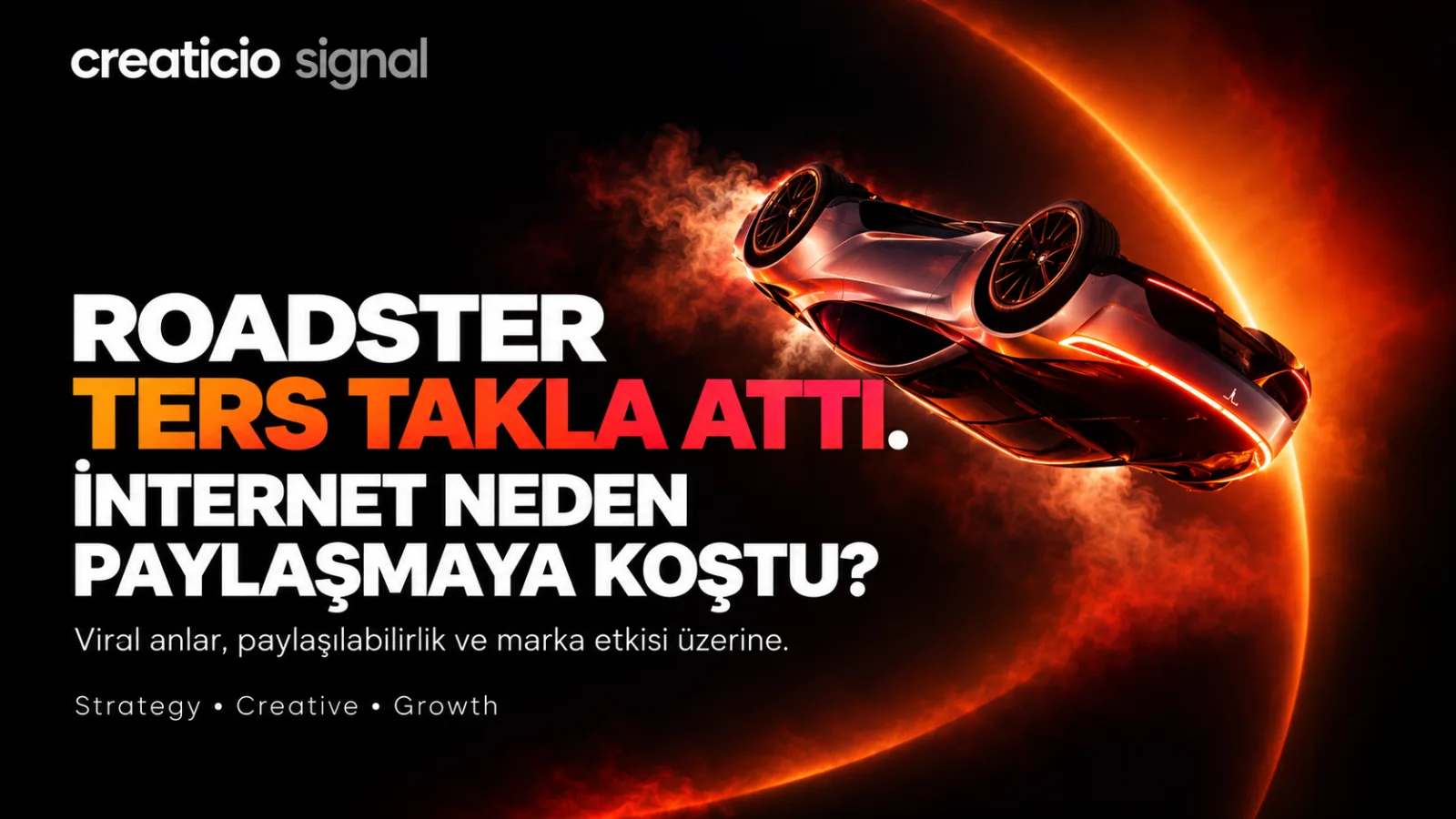 BİR OTOMOBİL HAVADA DÖNDÜ. İNTERNET İÇERİĞİ KENDİ ÜRETTİ.